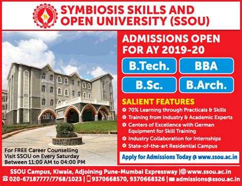 Symbiosis Skills And Open University Admissions Open Ad Advert Gallery