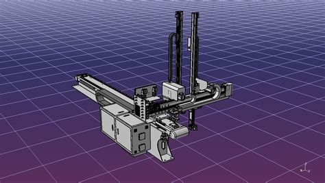 注塑五轴机械手3d模型图纸 Stp格式 Keryi