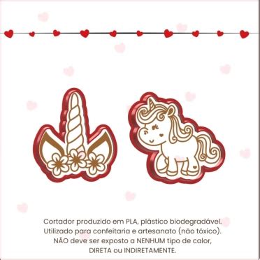 Cortador E Marcador Kit Unicornio Mod 1 SC Faby Rodrigues