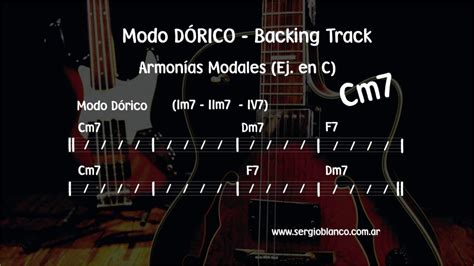 Backing Track Fusion Funk Dorico Cm Armon A Modal Guitar Jam Training