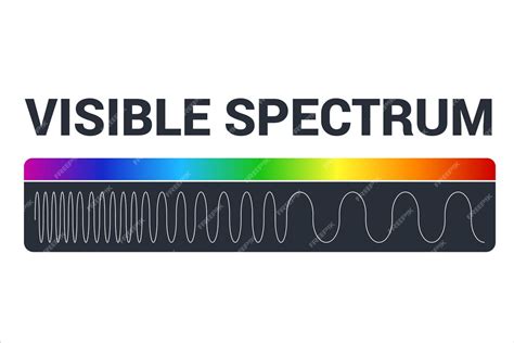 Premium Vector | Visible light diagram color electromagnetic spectrum light wave frequency ...