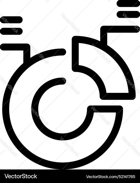 diagram chart showing market share analysis vector image