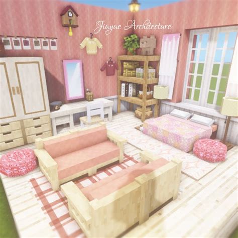 Minecraft Tutorial How To Make A Girl S Pink Bedroom With CIT Packs