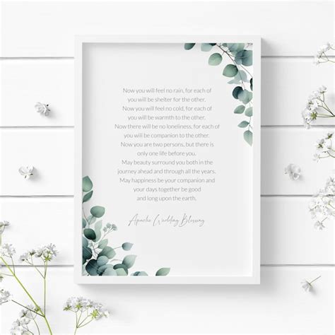 Wedding Blessing Poem Etsy UK