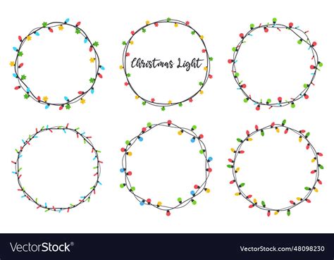 Christmas light bulbs colorful Royalty Free Vector Image