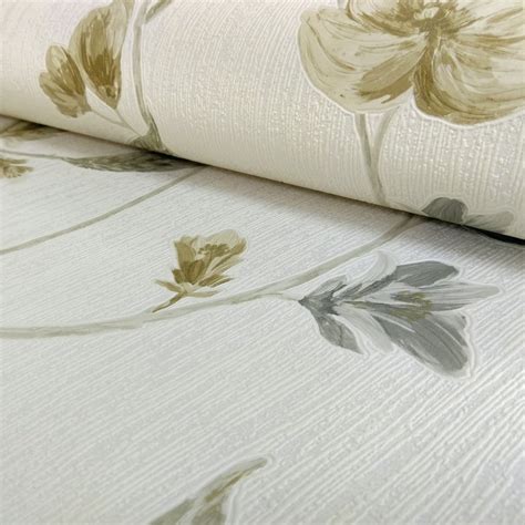 Holden Avonlea Rose Flower Pattern Wallpaper Embossed Floral Motif ...