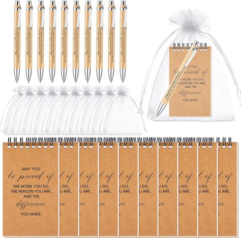 Tenare 30 Pcs Thank You Gifts Bulk Include 10 Pcs Inspirational Bamboo