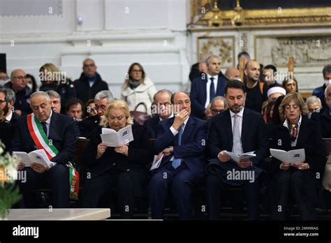 Palermo, Italy. 17th Jan, 2023. in the photo the mayor of Palermo Roberto Lagalla the president ...