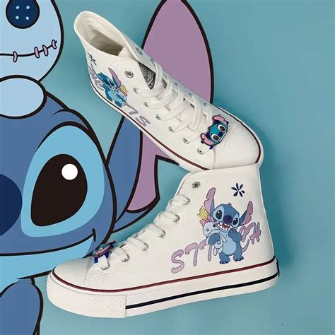 Sneakers Disney Girls Sneaker Disney Stitch Sneakers Stitch Girl Disney Cartoon Aliexpress