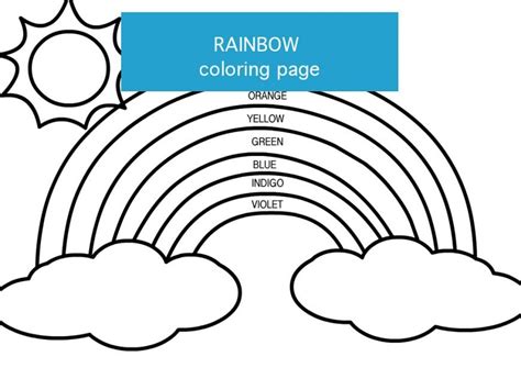 Color the Rainbow Worksheet pdf | Coloring Page