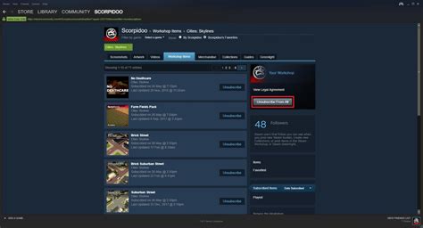 Steam Community Guide Unsubscribe All Mods At Once