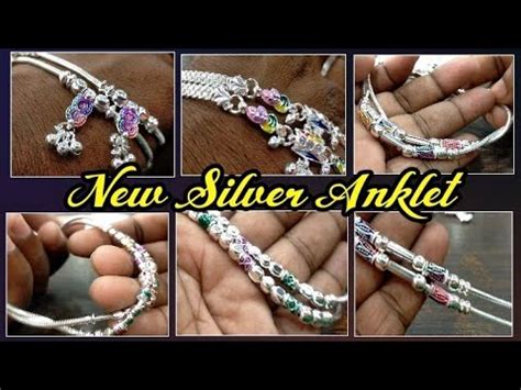 Silver Anklet Collection Latest Payal Design Velli Kolusu Youtube