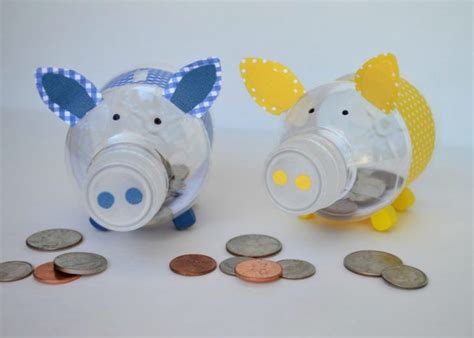 Artesanato garrafa PET 60 ideias e tutoriais práticos Piggy bank