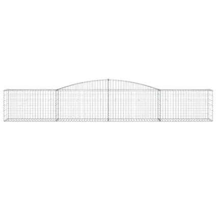 vidaXL Paniers à gabions arqués 7 pcs 400x50x60 80 cm Fer galvanisé