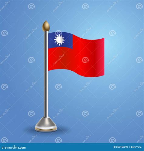 Flag Of Taiwan National Symbol Vector Illustration Stock Illustration