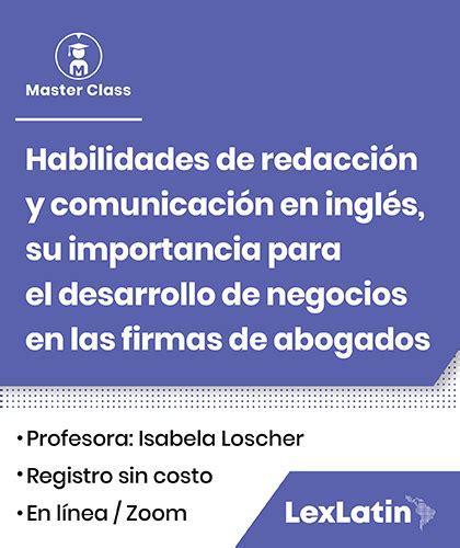 Masterclass Habilidades De Redacci N Y Comunicaci N En Ingl S Su