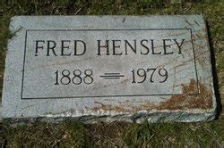 Fred Hensley 1888 1979 Find A Grave Memorial