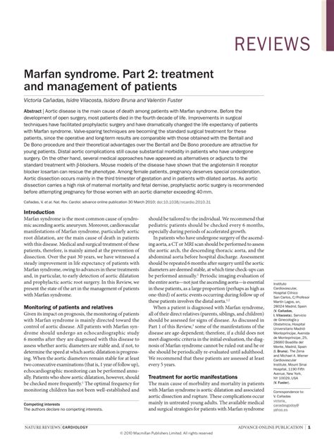 Marfan Syndrome Treatment