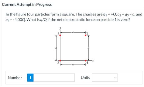 Solved In The Figure Four Particles Form A Square The