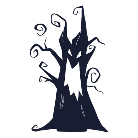 Spooky Tree Silhouette PNG & SVG Design For T-Shirts