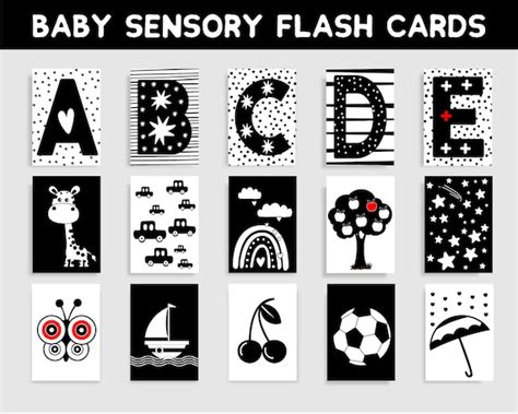 64 PRINTABLE High Contrast Baby Sensory Flash Cards Baby Etsy