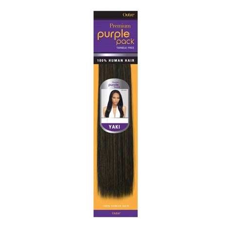 Outre Premium Purple Pack Human Hair Yaki 10