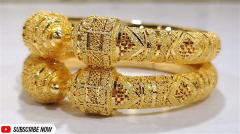 Latest 22k Gold Kangan Design With Weight And Price Heavy Weight