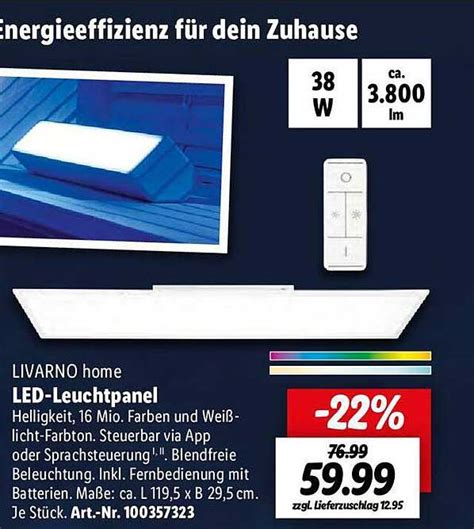 Livarno Home Led Leuchtpanel Angebot Bei Lidl Prospekte De