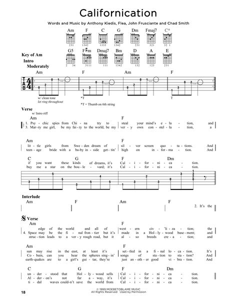 Californication Par Red Hot Chili Peppers Partitions Pour Lead Sheet