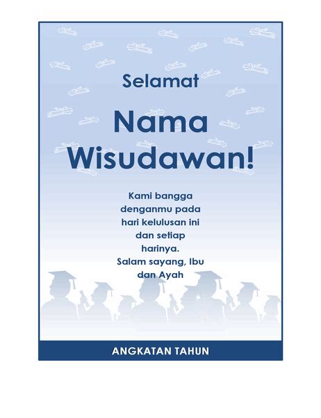 Contoh Kartu Ucapan Selamat Atas Wisuda