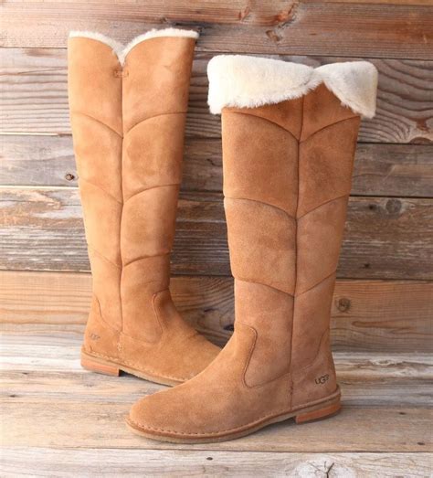 Ugg Australia Samantha Chestnut Over The Knee Sheepskin Boots Us 10 Uk