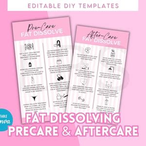 Fat Dissolving Precare And Aftercare Post Care Client Care Fat