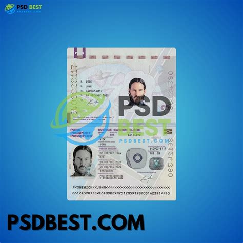 Sweden Passport Fully Editable Template In Psd Format Psd Best