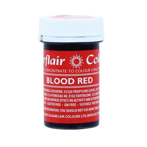 Blood Red Spectral Paste Gel Food Icing Colouring By Cake Craft Company