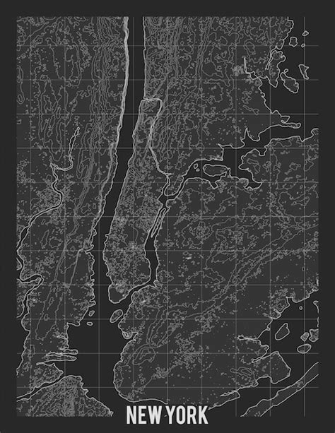 Free Vector Topographic Map Of New York