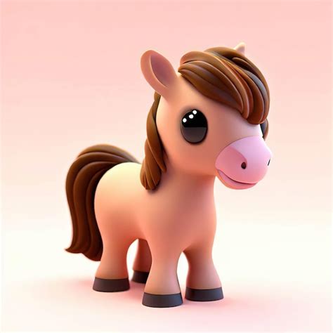 Premium AI Image | A toy horse with brown hair and brown eyes is on a ...