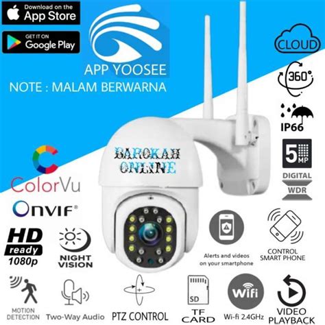 Promo Camera Cctv Yoosee Outdoor Wireless 5mp 1080p Hd Ptz Speed Dome