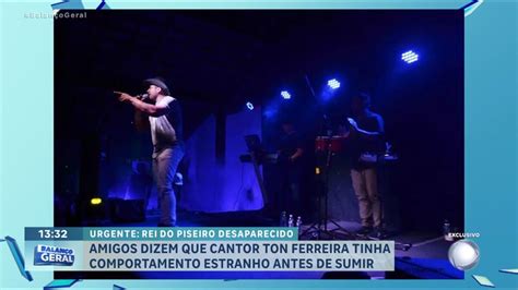 Foto Desaparecimento Do Cantor Ton Ferreira Sertanejo Fez Show Em Bar