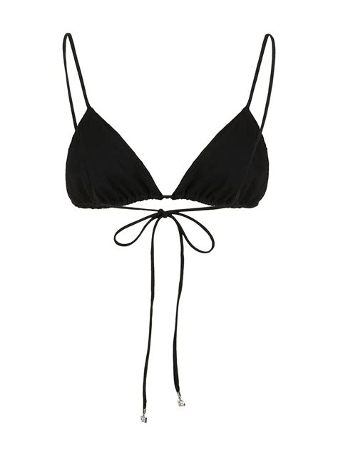 Alexander Wang Crystal Charm Triangle Bikini Top Farfetch