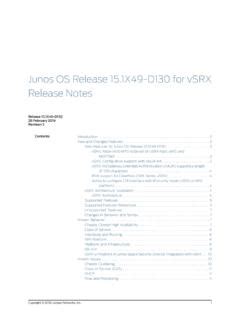 Junos OS Release 15 1X49 D130 For VSRX Release Notes Junos Os Release