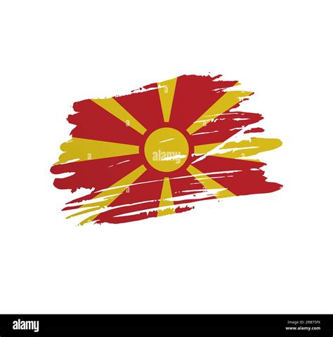 North Macedonia flag - nation vector country flag trextured in grunge ...