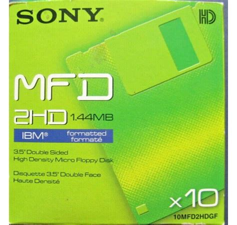 Sony Mfd Hd Mb Double Sided Floppy Discs Mfd Hdgf Tem