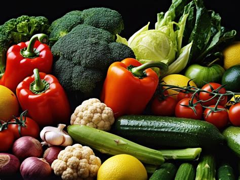 Premium Ai Image Vibrant Assortment Of Fresh Vegetables And Fruits In