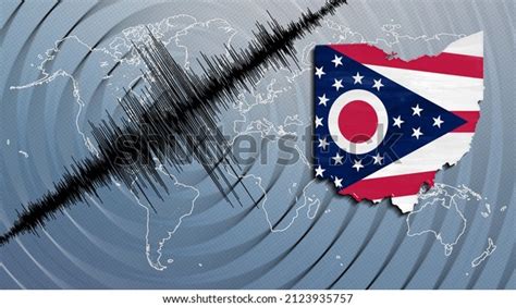 Seismic Activity Earthquake Ohio Map Richter Stock Illustration ...