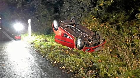 Unfall in Osterode Auto überschlägt sich auf Schnellstraße