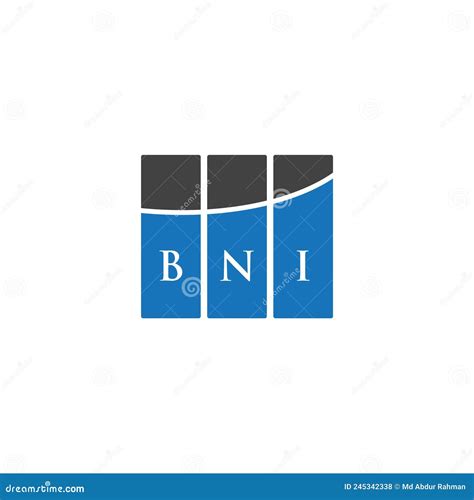 Bni Letter Logo Design On Black Background Bni Creative Initials