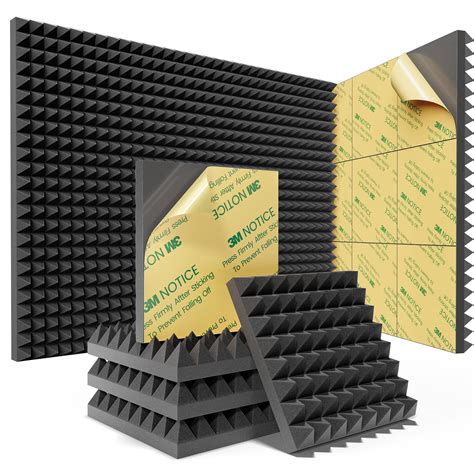 Buy Sonicism Pack Pyramid Sound Proof Foam Panels With Self Adhesive