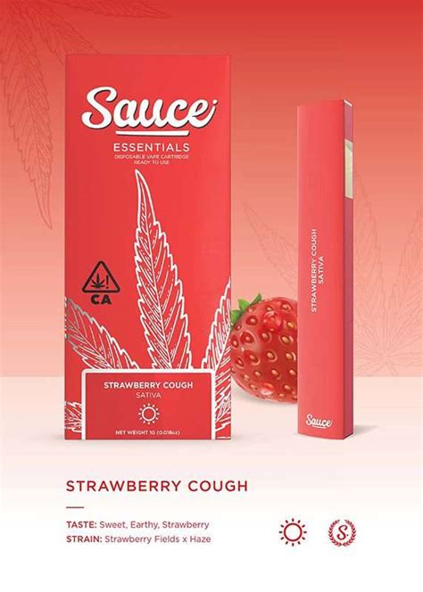 Sauce Disposable 1 Gram Strawberry Cough Live Resin Capital Cannabis