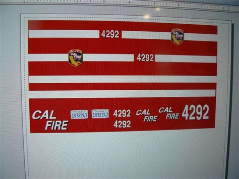 Cal Fire Cdf Fire Engine Truck Decals 124 Ebay