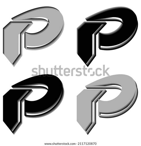 Vector Graphics Elegant 3d Letter P Stock Vector Royalty Free